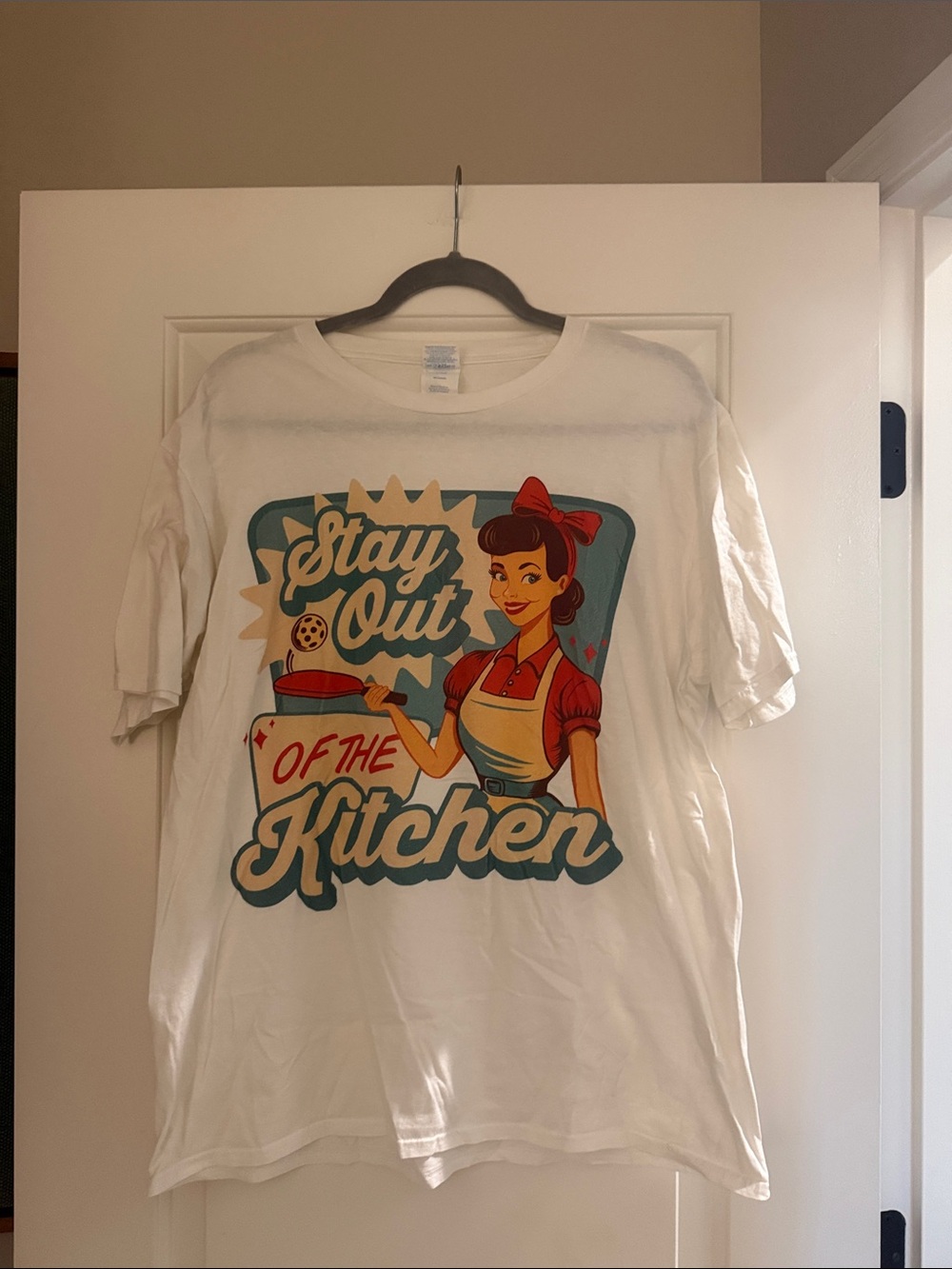 Stay Out of the Kitchen Pickleball Graphic Tee - White